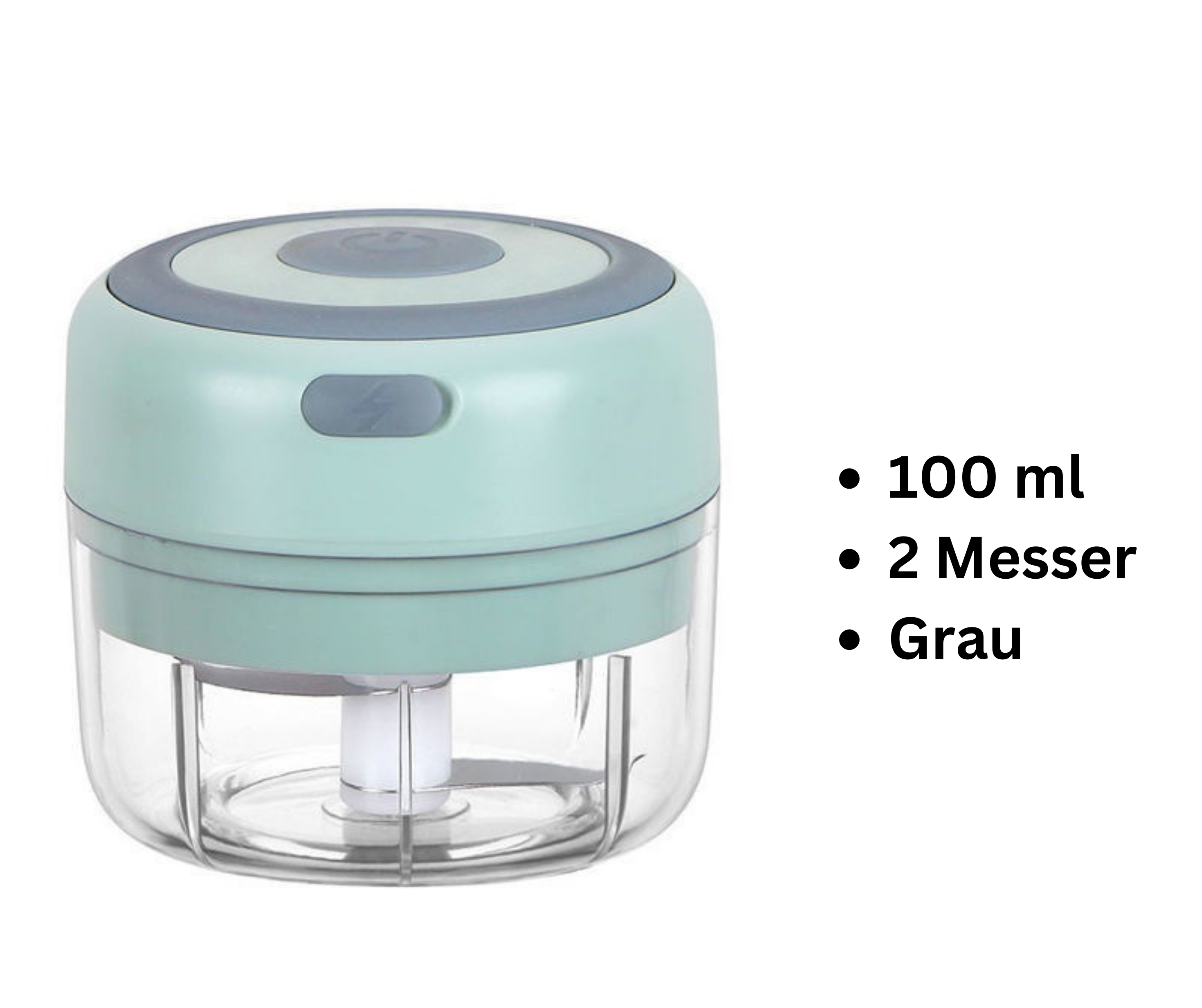Mini Elektrischer Knoblauchzerkleinerer - USB-Ladegerät - Ingwermaschine - Stabil Langlebig - Gemüsezerkleinerer