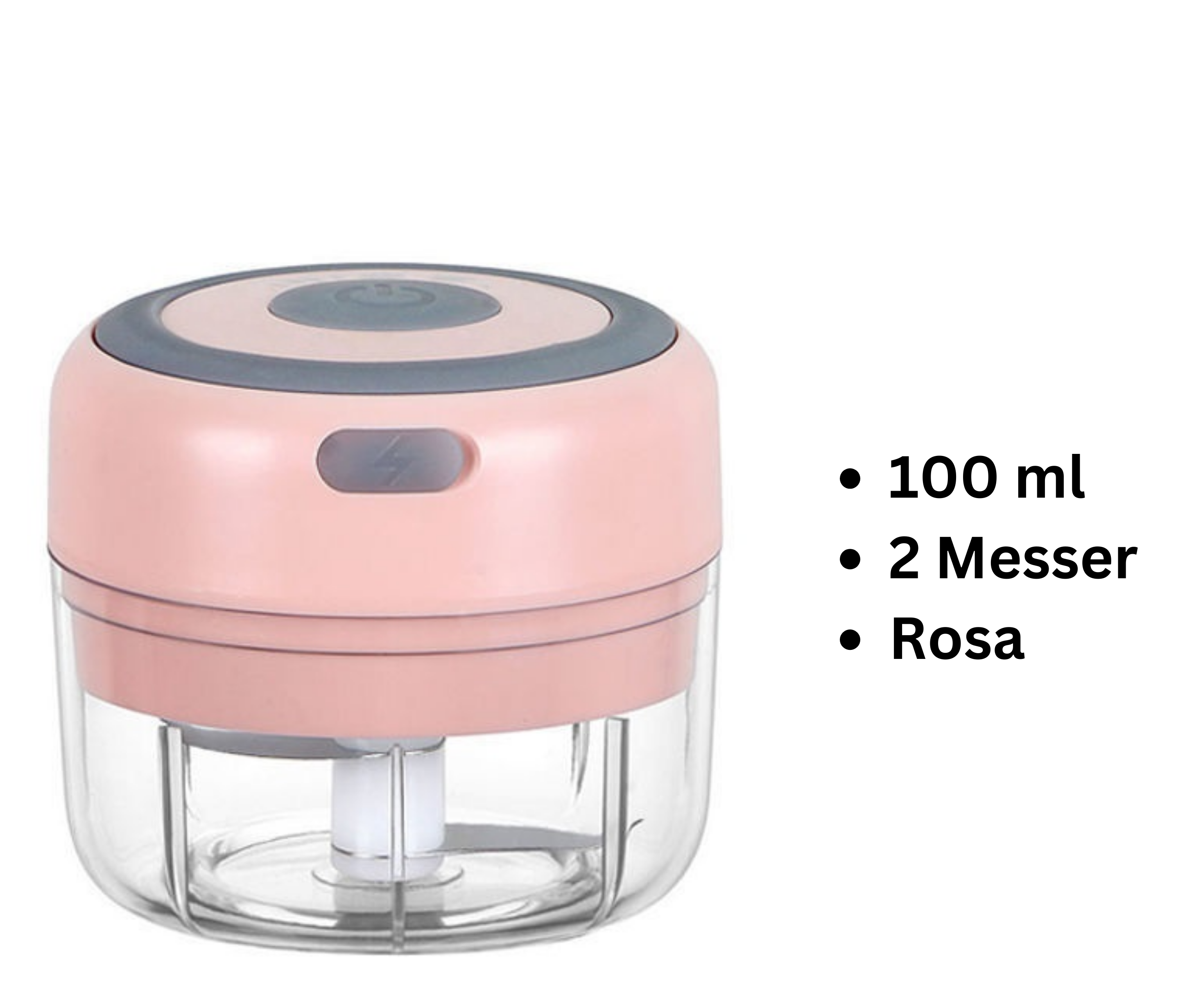 Mini Elektrischer Knoblauchzerkleinerer - USB-Ladegerät - Ingwermaschine - Stabil Langlebig - Gemüsezerkleinerer