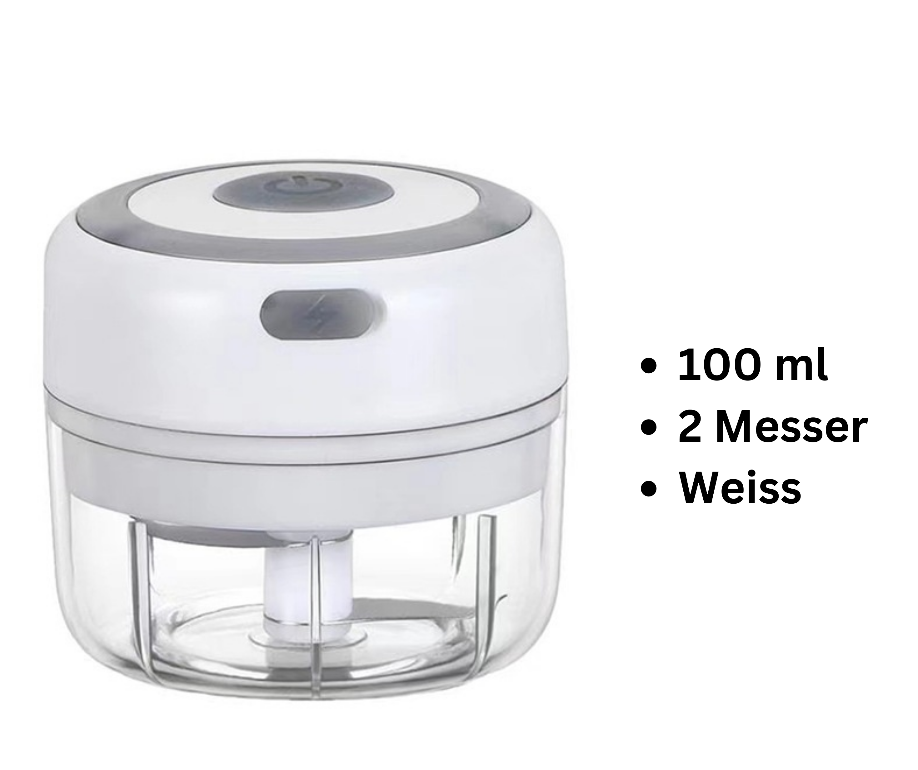 Mini Elektrischer Knoblauchzerkleinerer - USB-Ladegerät - Ingwermaschine - Stabil Langlebig - Gemüsezerkleinerer