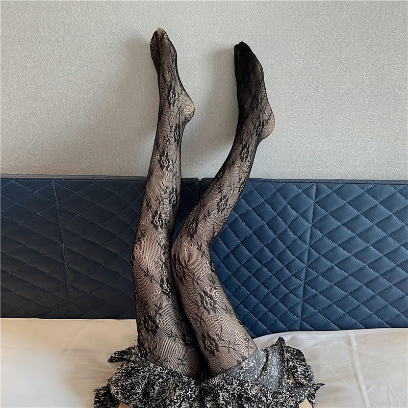 Schwarz Strümpfe Alphabet Fishnet Strümpfe Rita Lo Mond