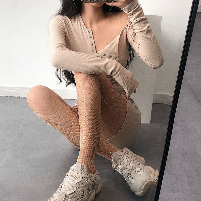 Schwarz Strümpfe Alphabet Fishnet Strümpfe Rita Lo Mond