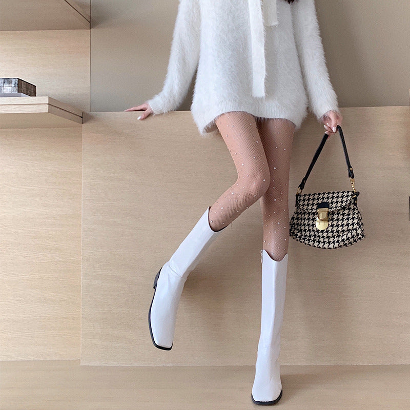 Schwarz Strümpfe Alphabet Fishnet Strümpfe Rita Lo Mond