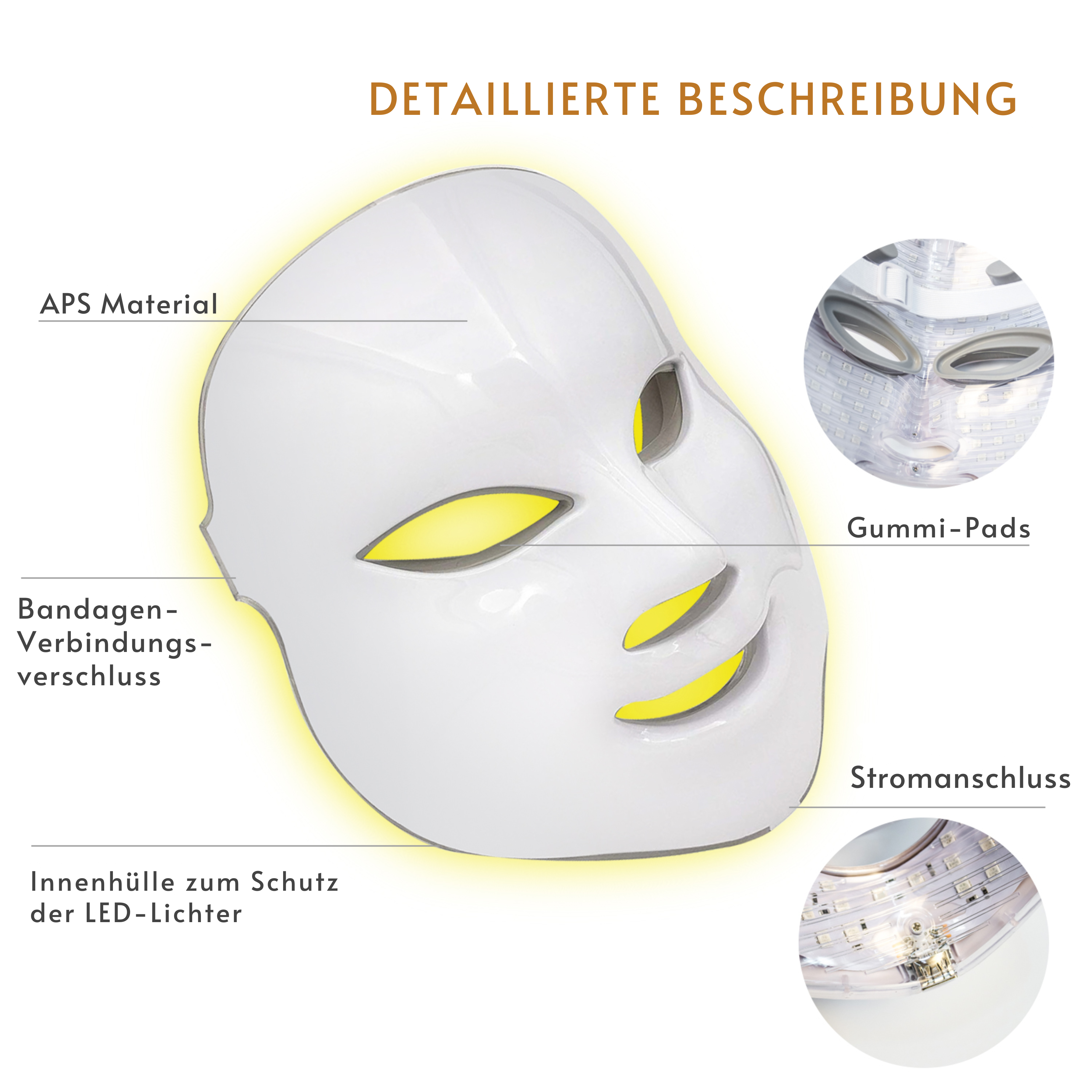 LED-Licht-Photonen-Gesichtsmaske