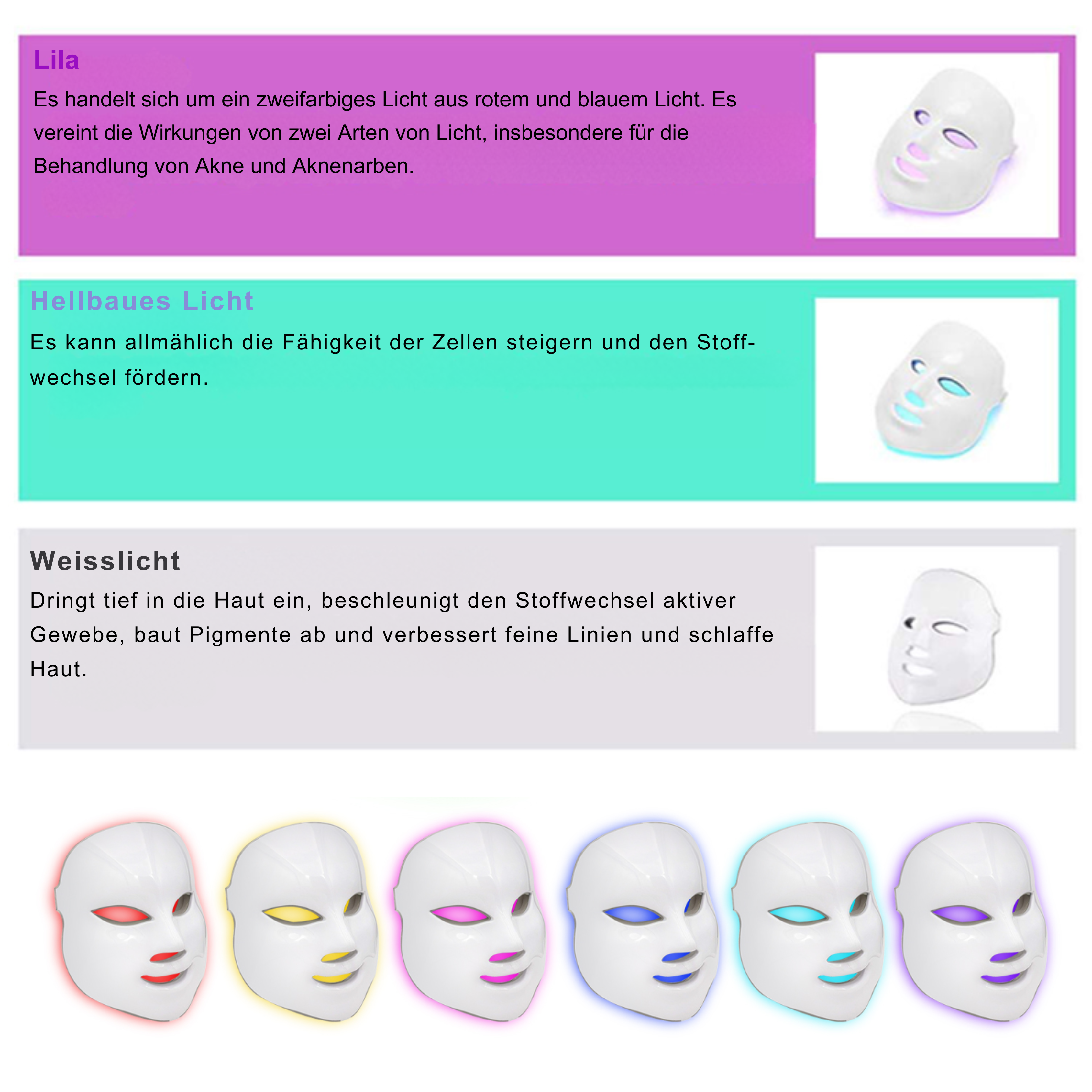 LED-Licht-Photonen-Gesichtsmaske