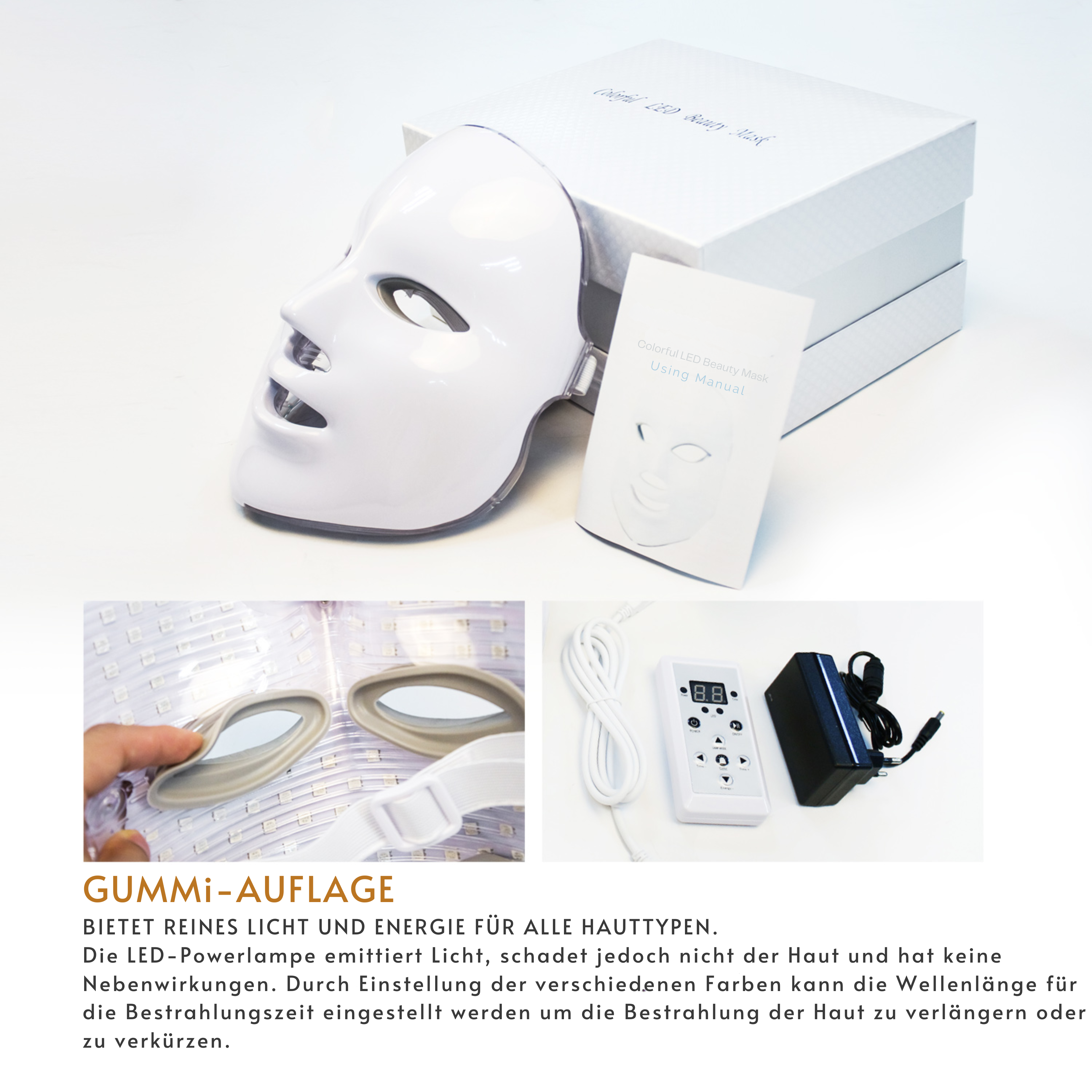 LED-Licht-Photonen-Gesichtsmaske