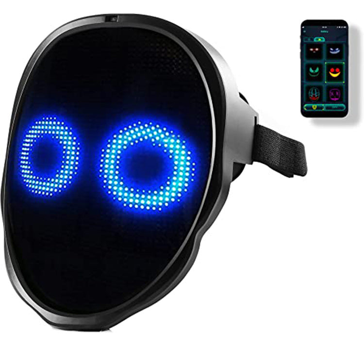 Halloween Gesichtsmaske - Vollfarbige LED Leuchtmaske - Gesichtswechselmaske - Party Maske