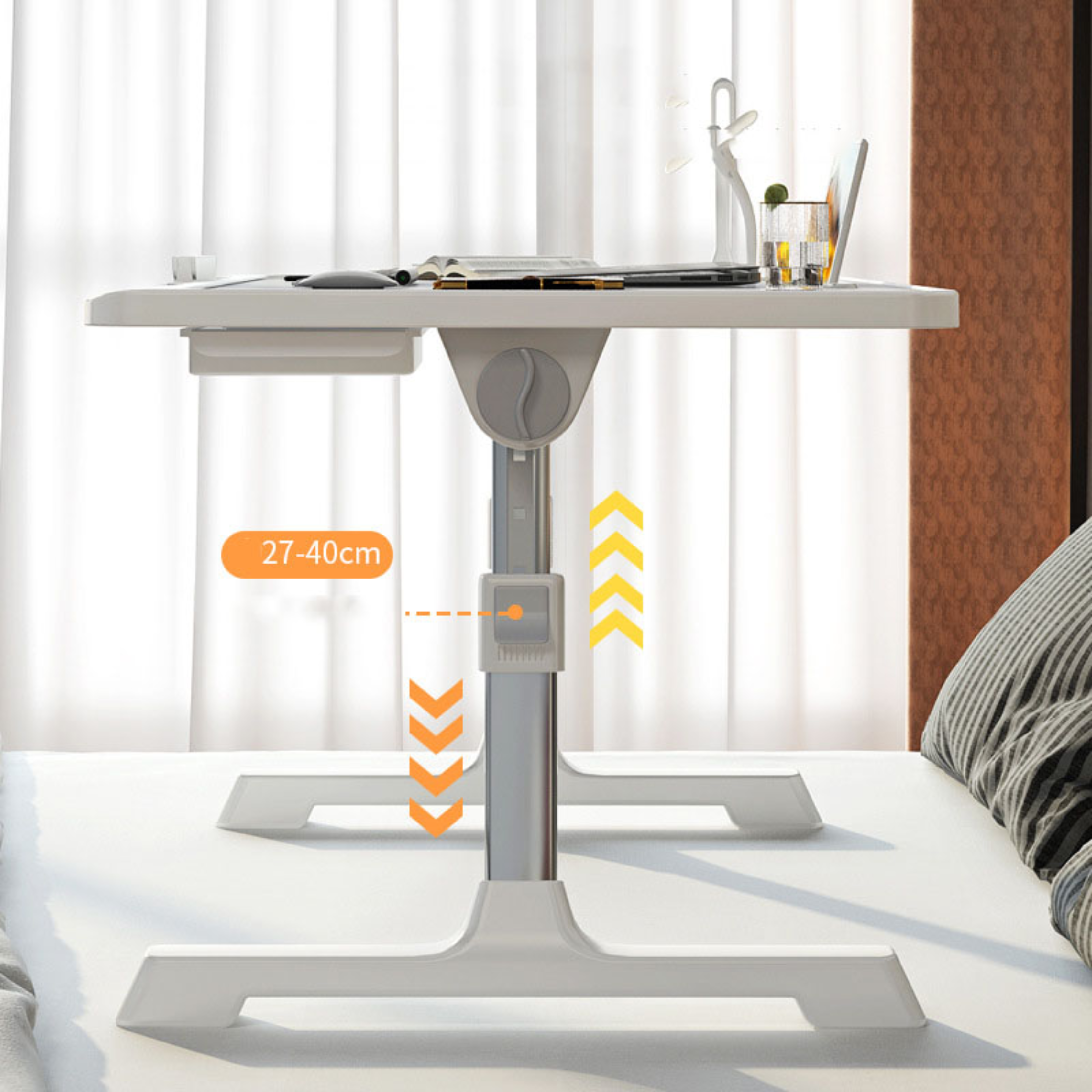 Flexi-Table: Praktischer Bett-Tisch mit Einstellbarer Höhe und Neigung, Stilvoll und Modern