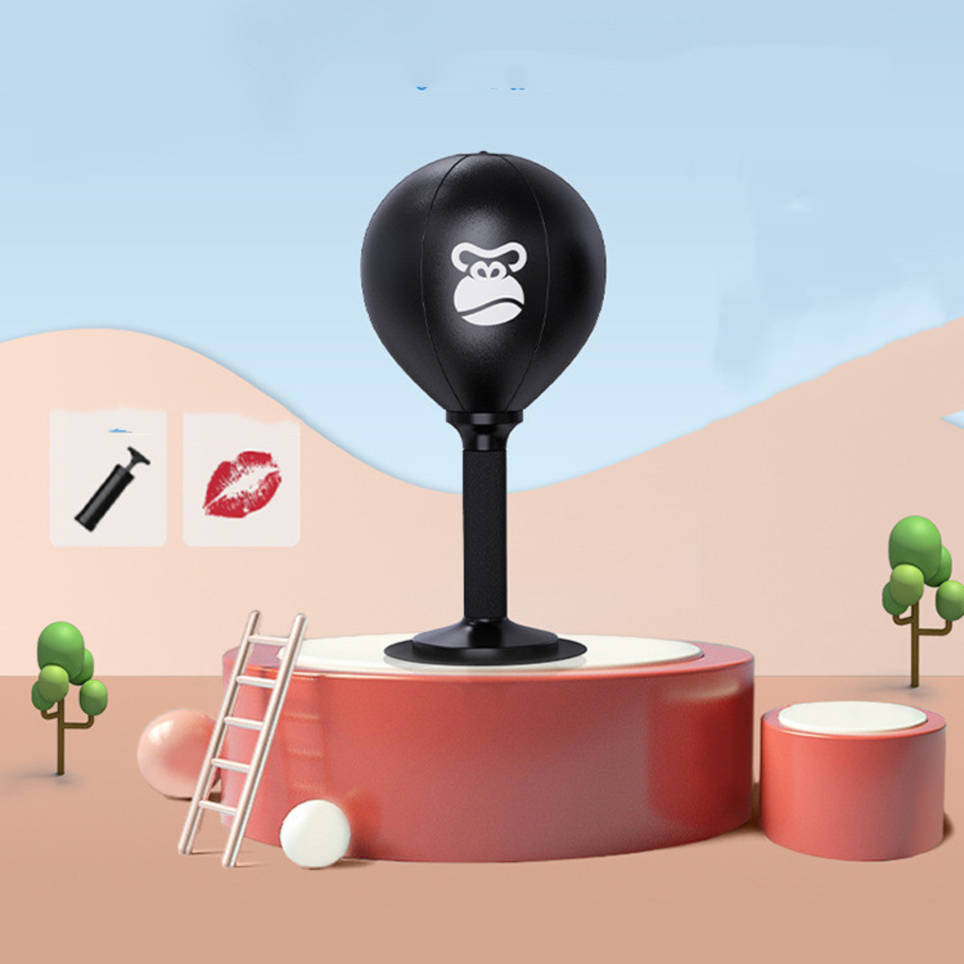 Kinder Boxball mit Saugnapf