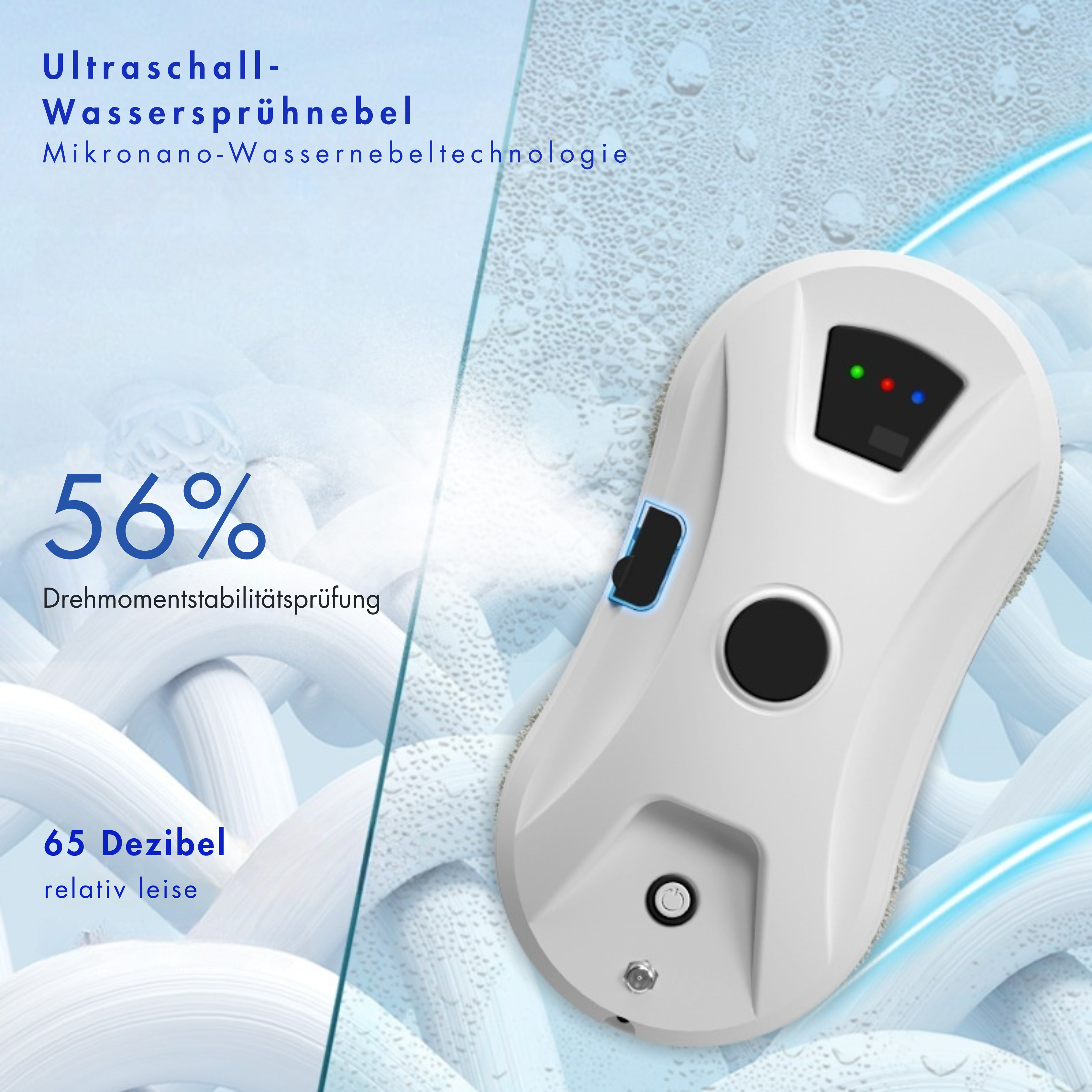 Selbstständiger Fensterreinigungsroboter mit intelligenter Wassersprühfunktion und Fernbedienung