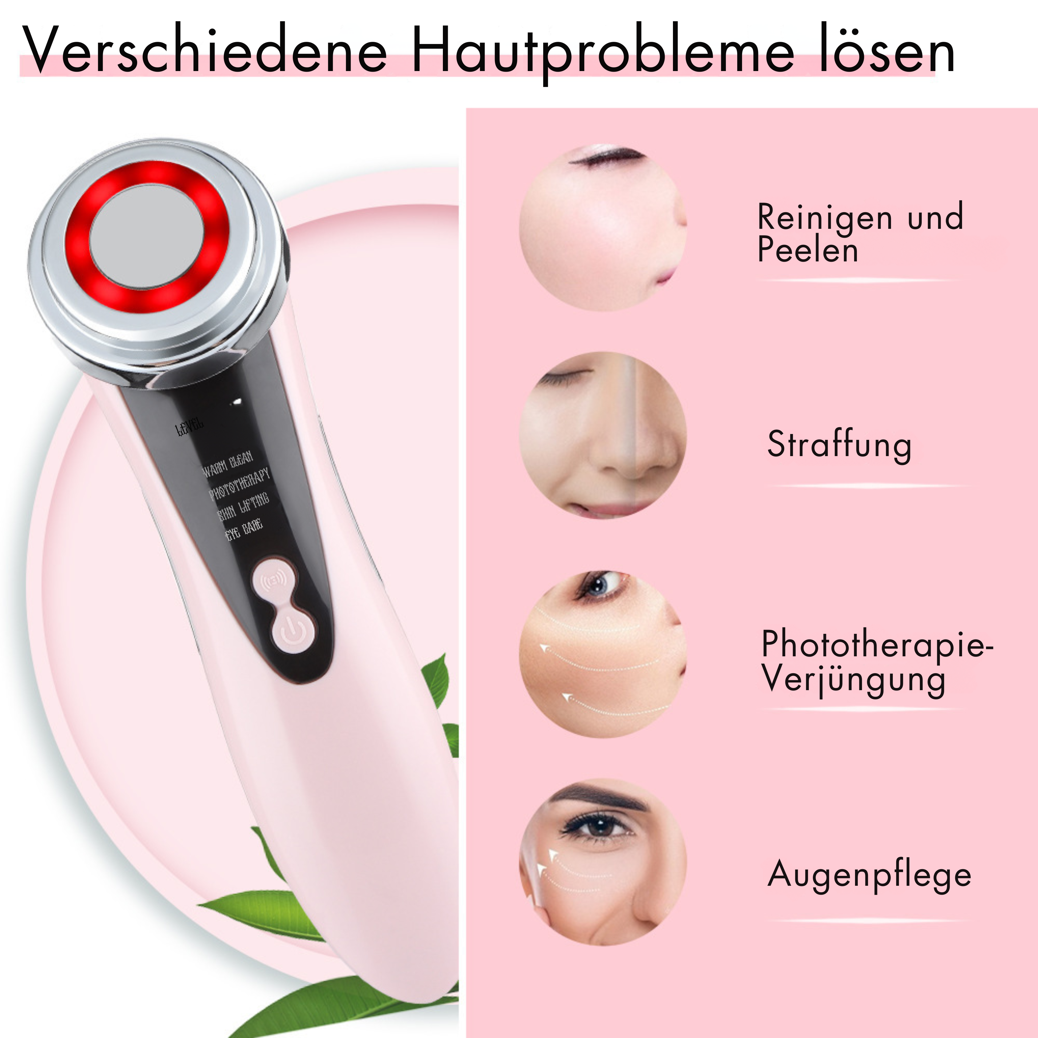 Gesichtspflegegerät Skin-Care - Gesichtsverjüngungs- und Schönheitsgerät - Gesichtsreinigungsgerät