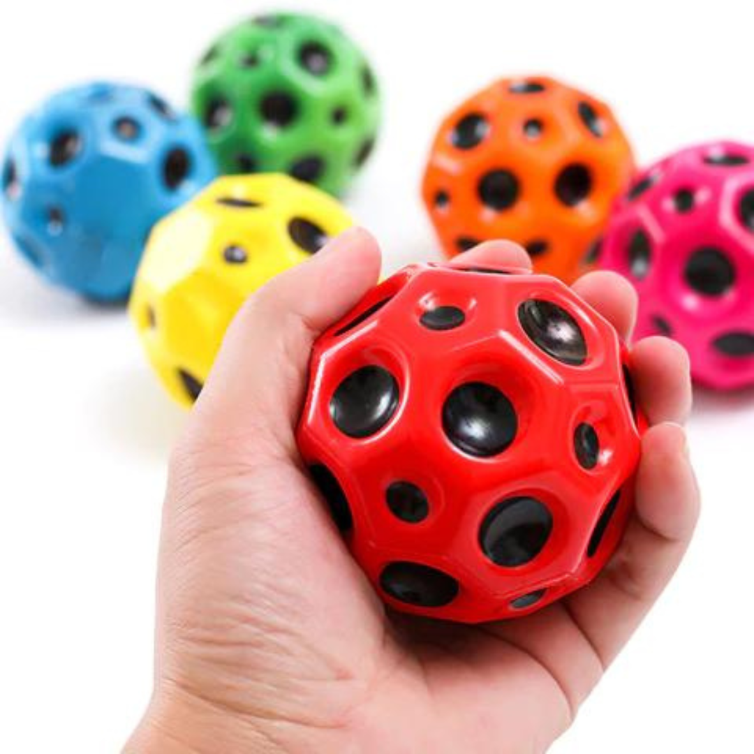 GRAVITY BALL - Weicher Springball - Stossfest - Mondförmiger Springball für Kinder - Innen- und Aussenspielzeug - Ergonomisches Design