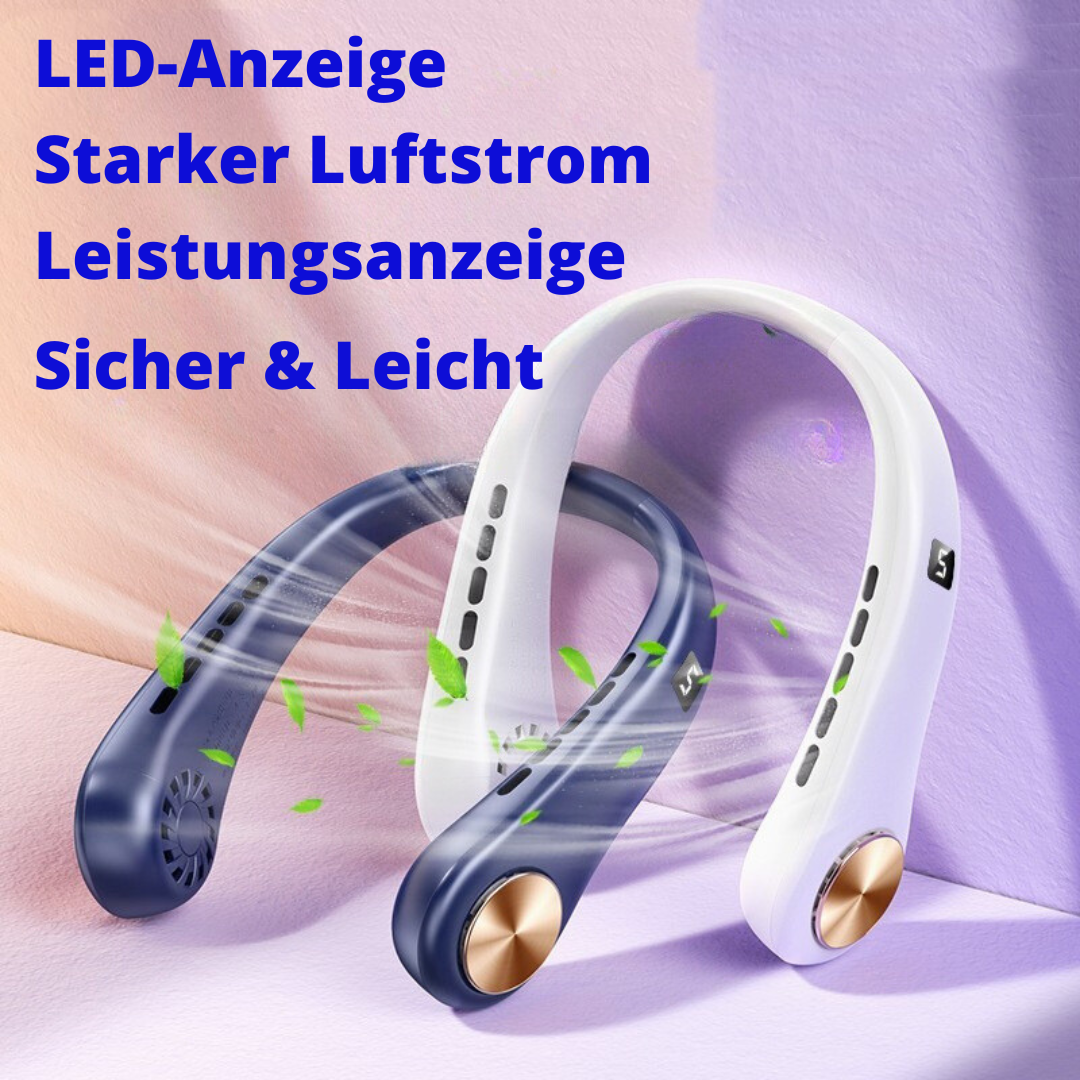 Tragbarer Halsventilator - USB-Aufladbar und Handfrei