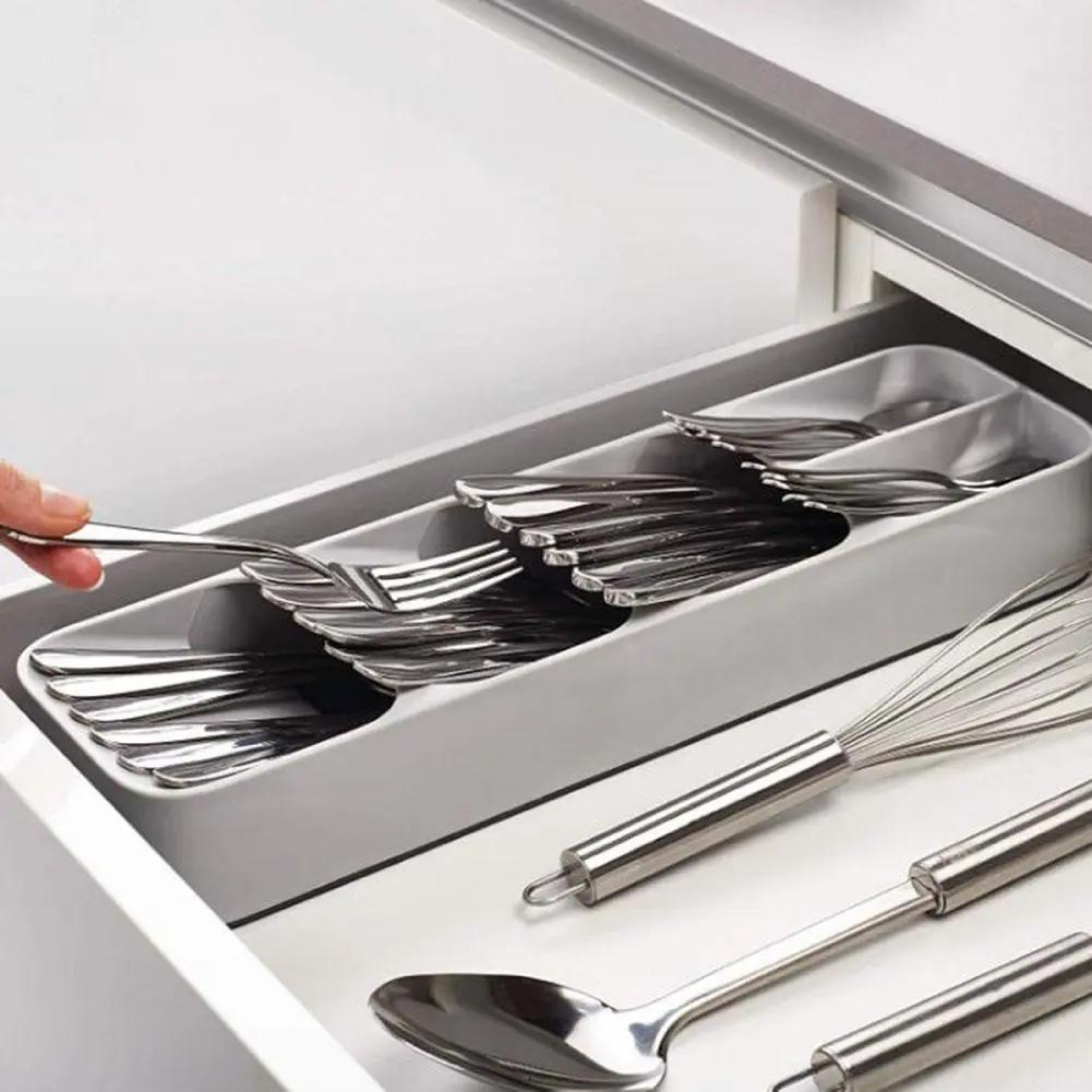 Geniale Küchen-Schubladen-Aufbewahrungsbox für Besteck und Messer