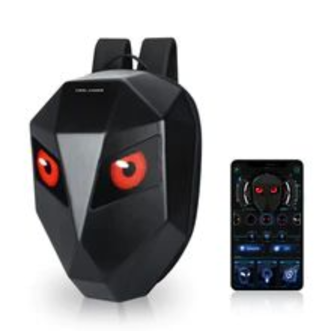 LED Rucksack - Motorrad LED Rucksack - Böse Augen Rucksack - Wasserdicht Hartschalenrucksack