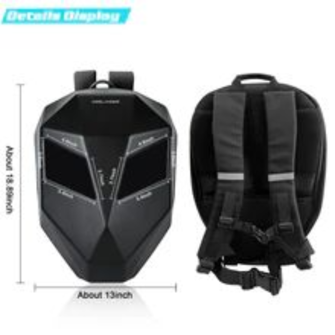 LED Rucksack - Motorrad LED Rucksack - Böse Augen Rucksack - Wasserdicht Hartschalenrucksack