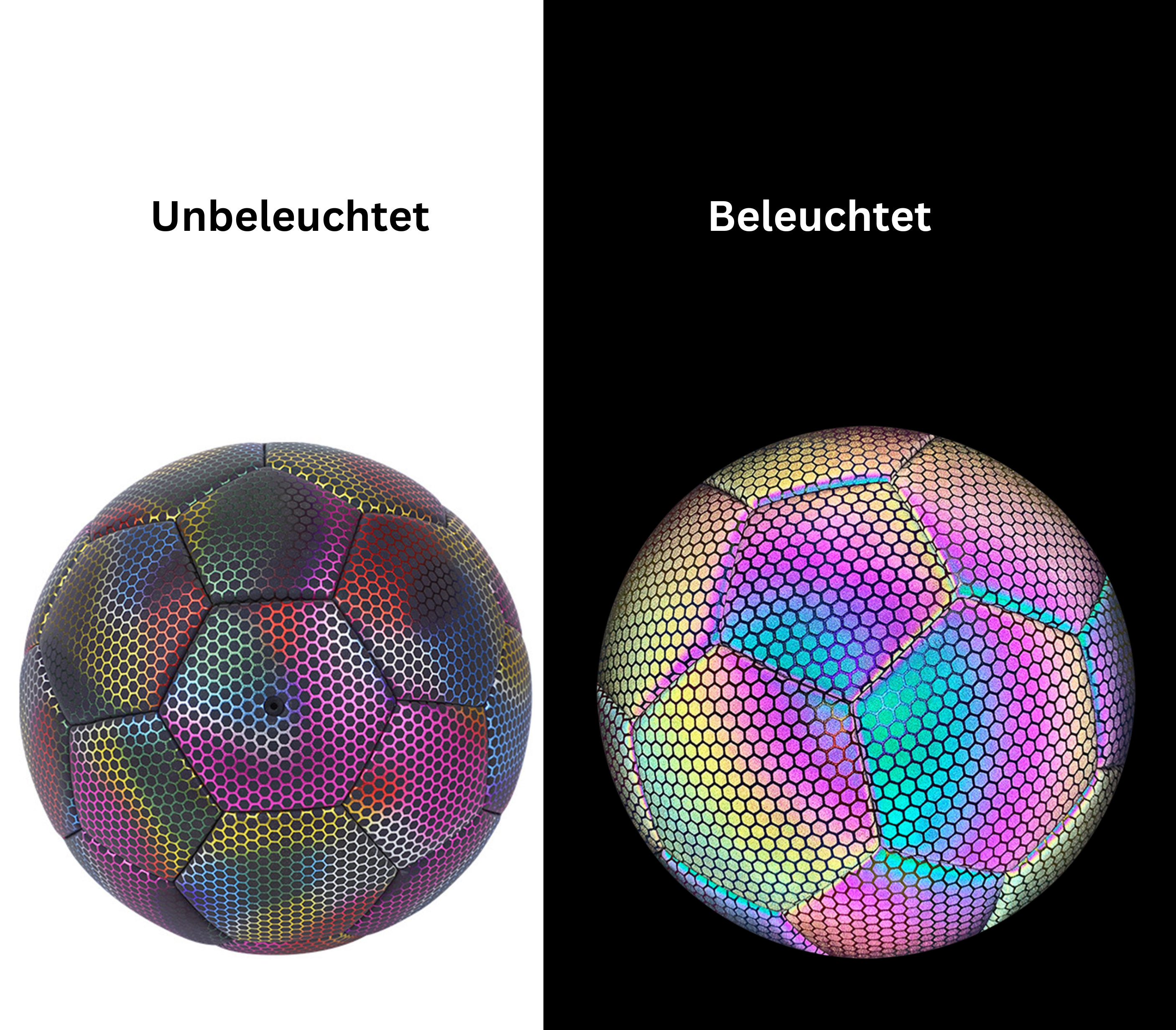 Glowball Fussball - Der reflektierende und leuchtende Fussball für aufregende Nachtspiele!