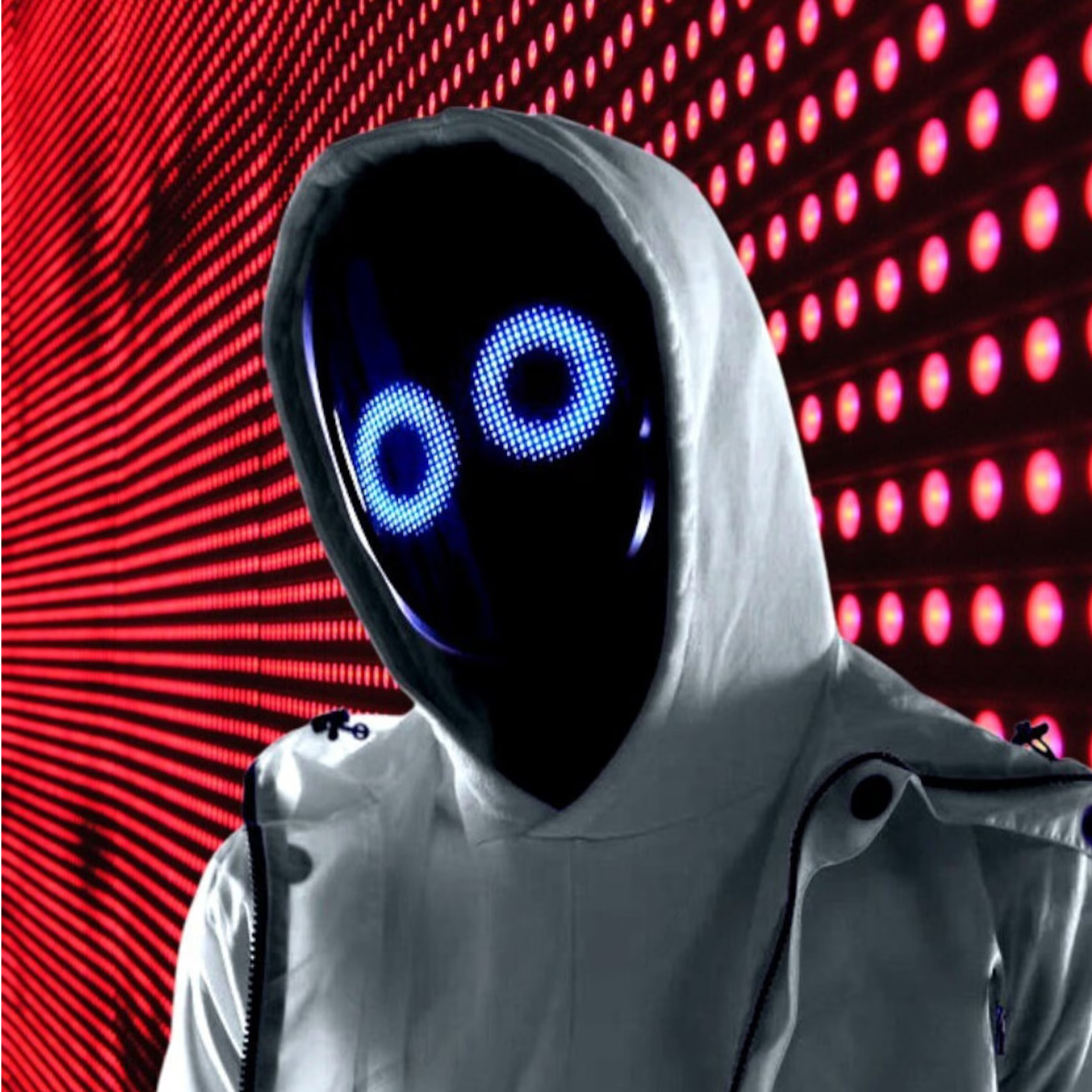 Halloween Gesichtsmaske - Vollfarbige LED Leuchtmaske - Gesichtswechselmaske - Party Maske