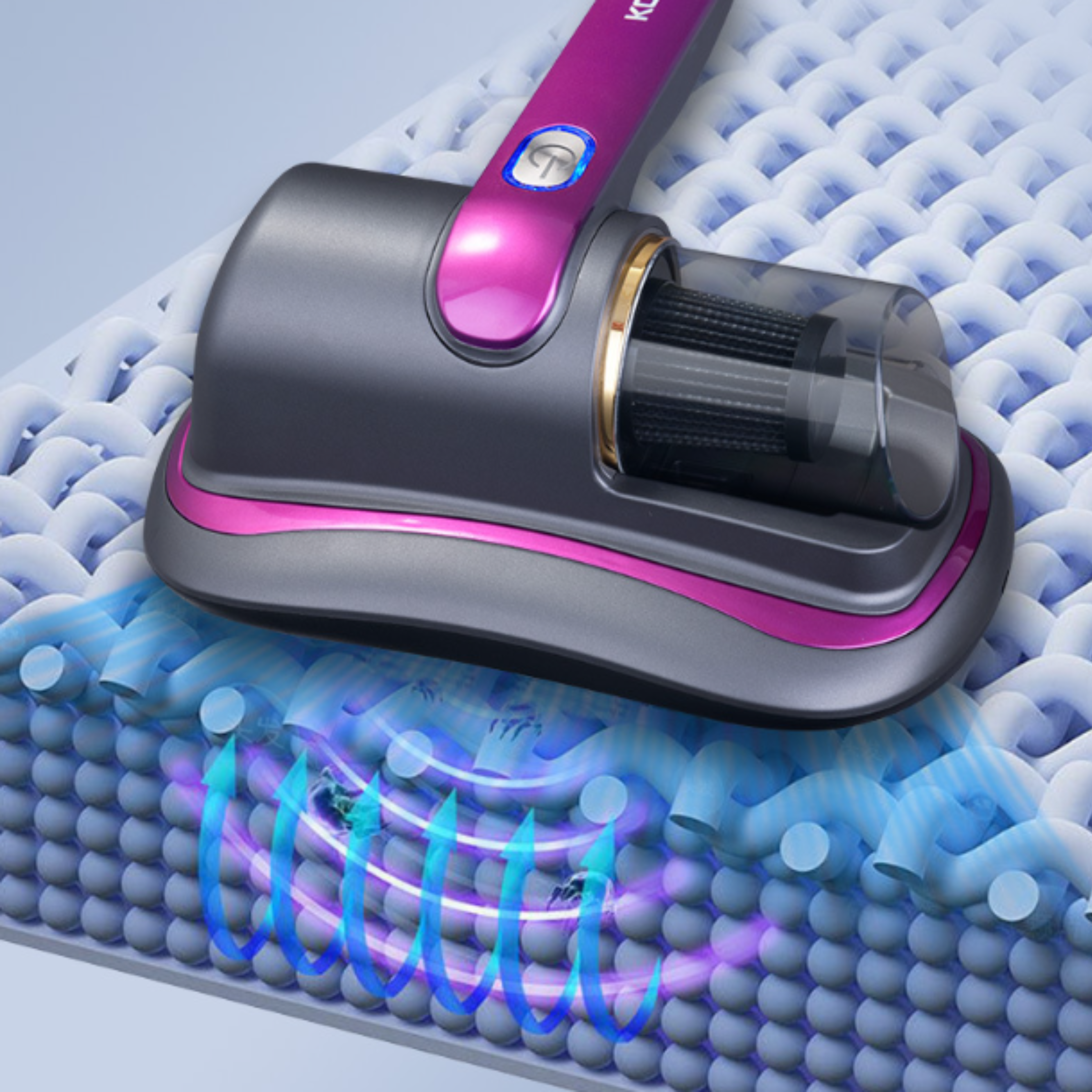 Kabelloser Milbensauger mit UV-Sterilisation - Kompakter Matratzensauger mit UV