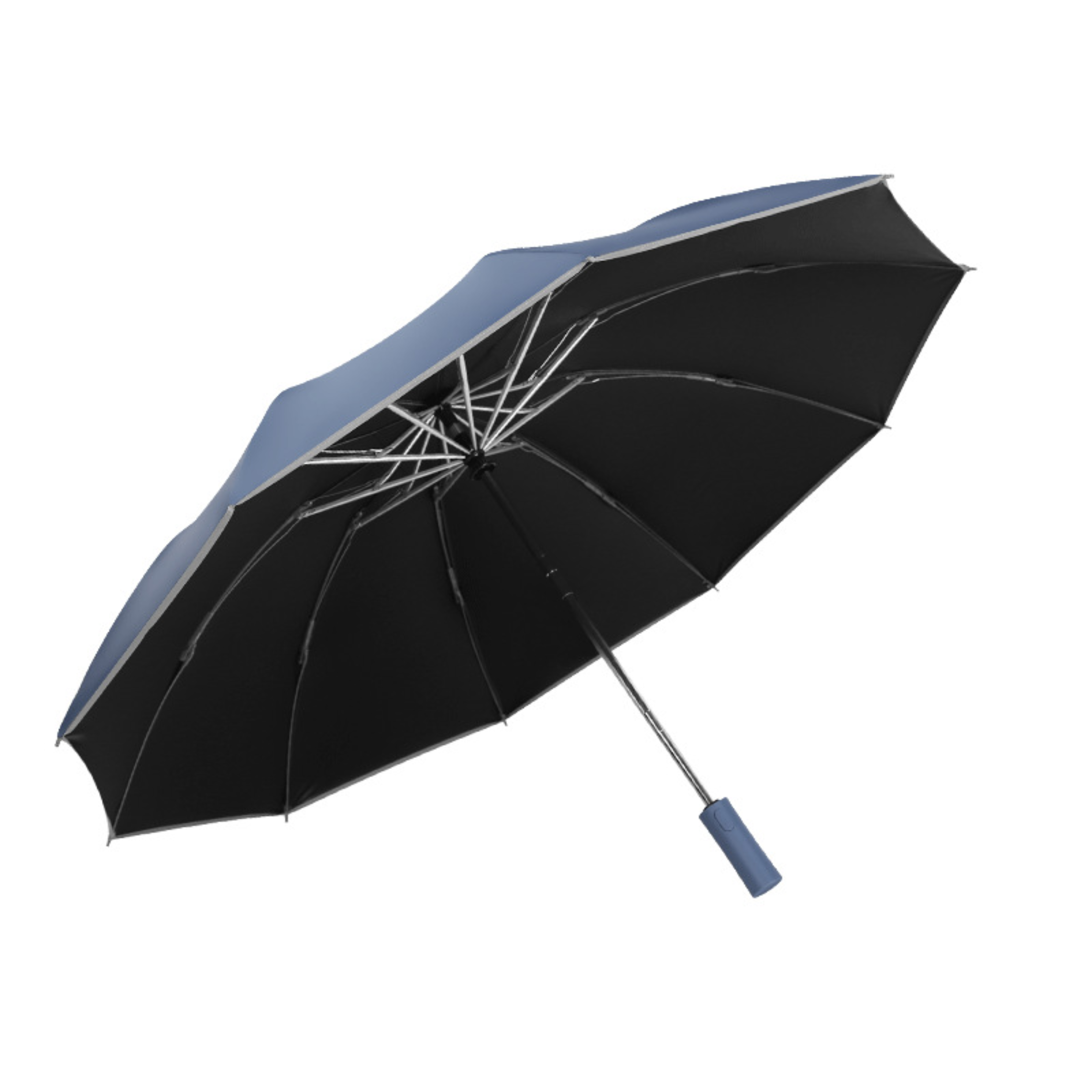 Rainman-Umbrella - Vollautomatischer - klappbarer Regenschirm mit Licht und Reflektor