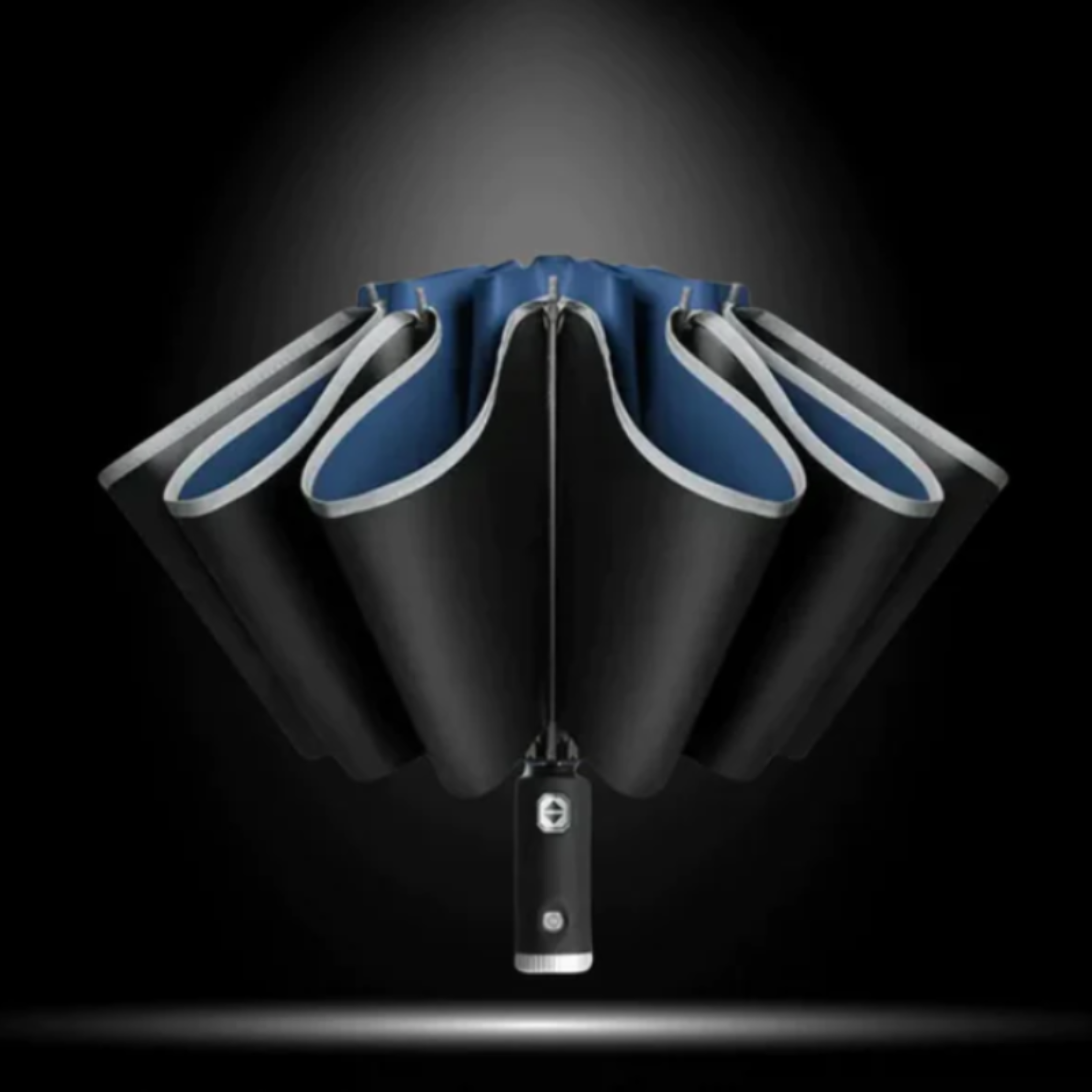 Rainman-Umbrella - Vollautomatischer - klappbarer Regenschirm mit Licht und Reflektor