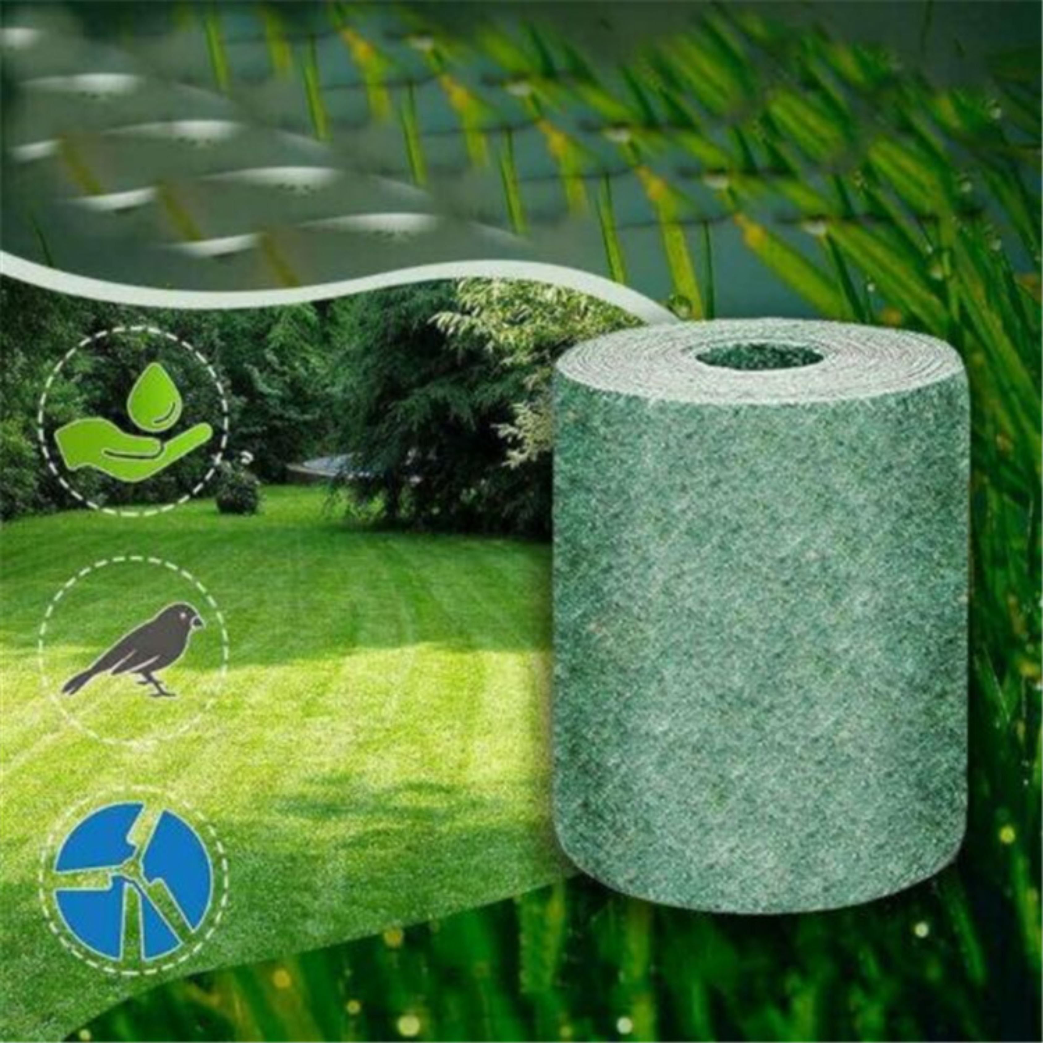Biologisch abbaubare Grassamenmatte - Perfekt platzierte Rasensamen