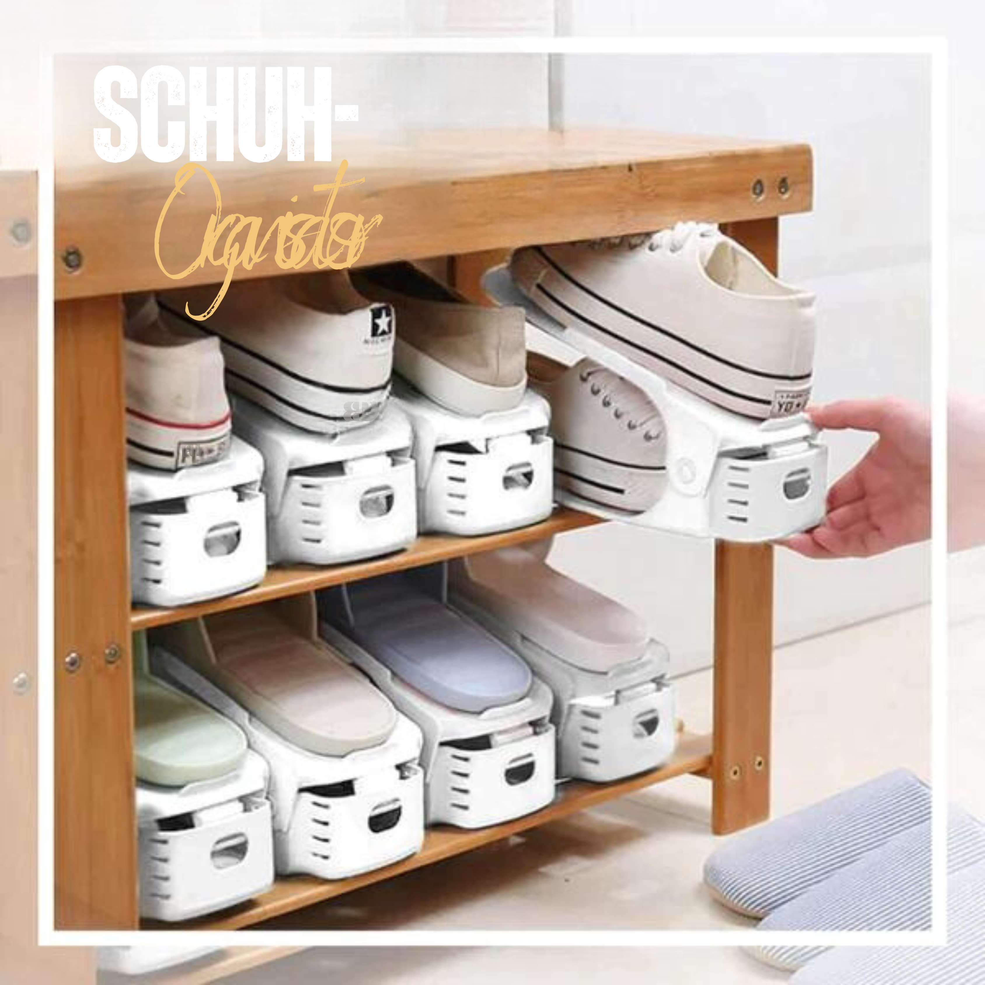 Verstellbarer Schuh-Organisator im 10er Set