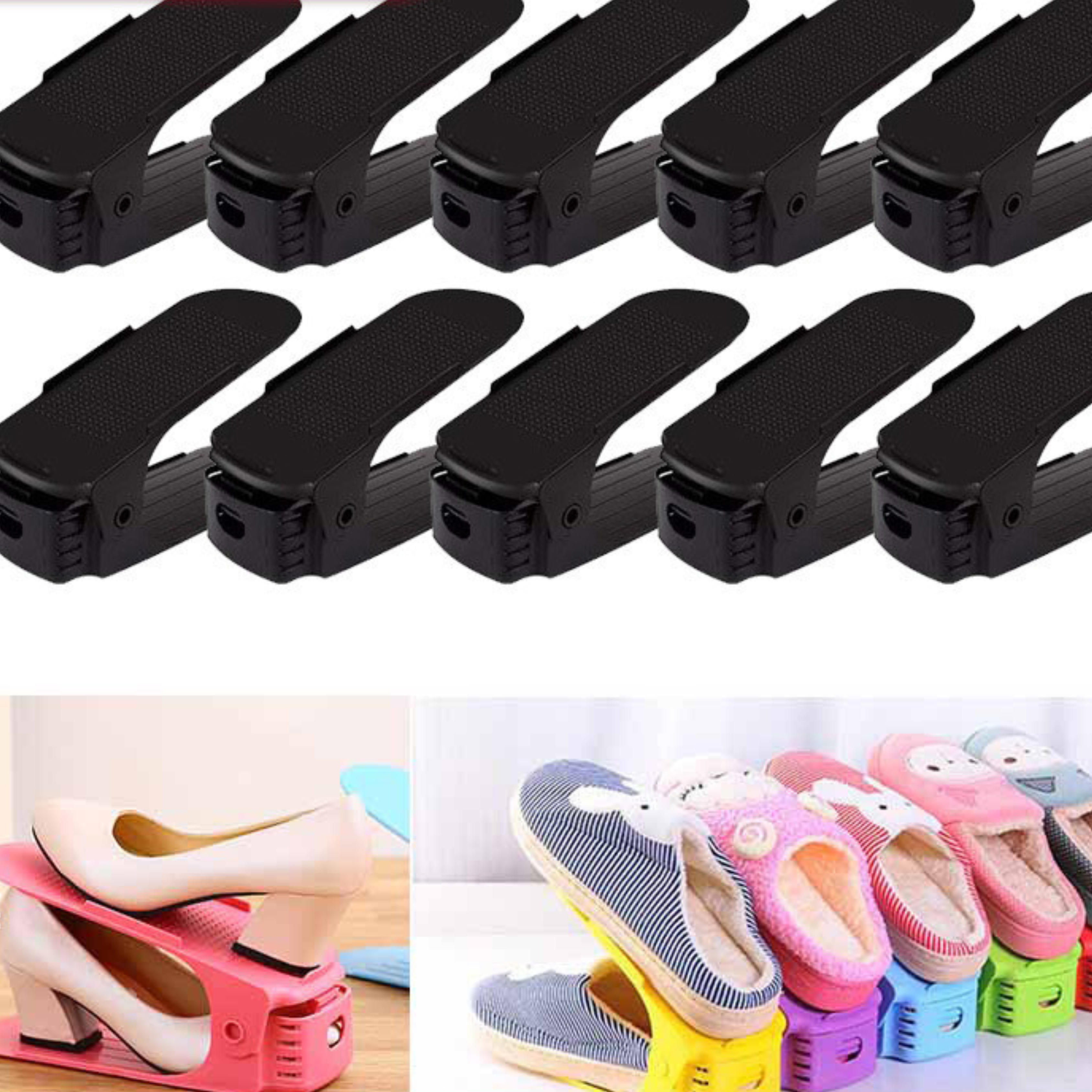 Verstellbarer Schuh-Organisator im 10er Set