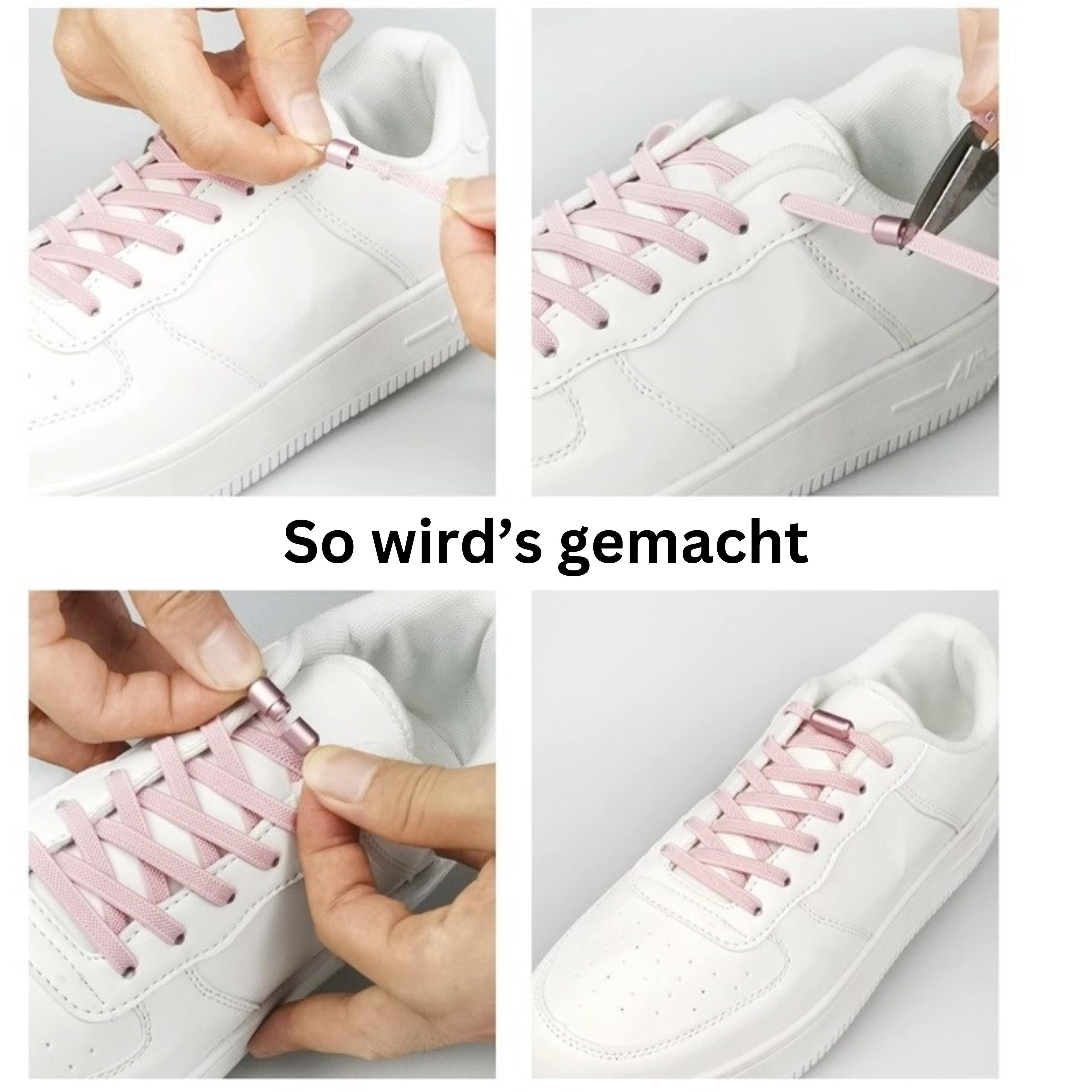 Bequeme Slip-On Schnürsenkel - Kein Binden erforderlich - 2 Stück pro Bestellung
