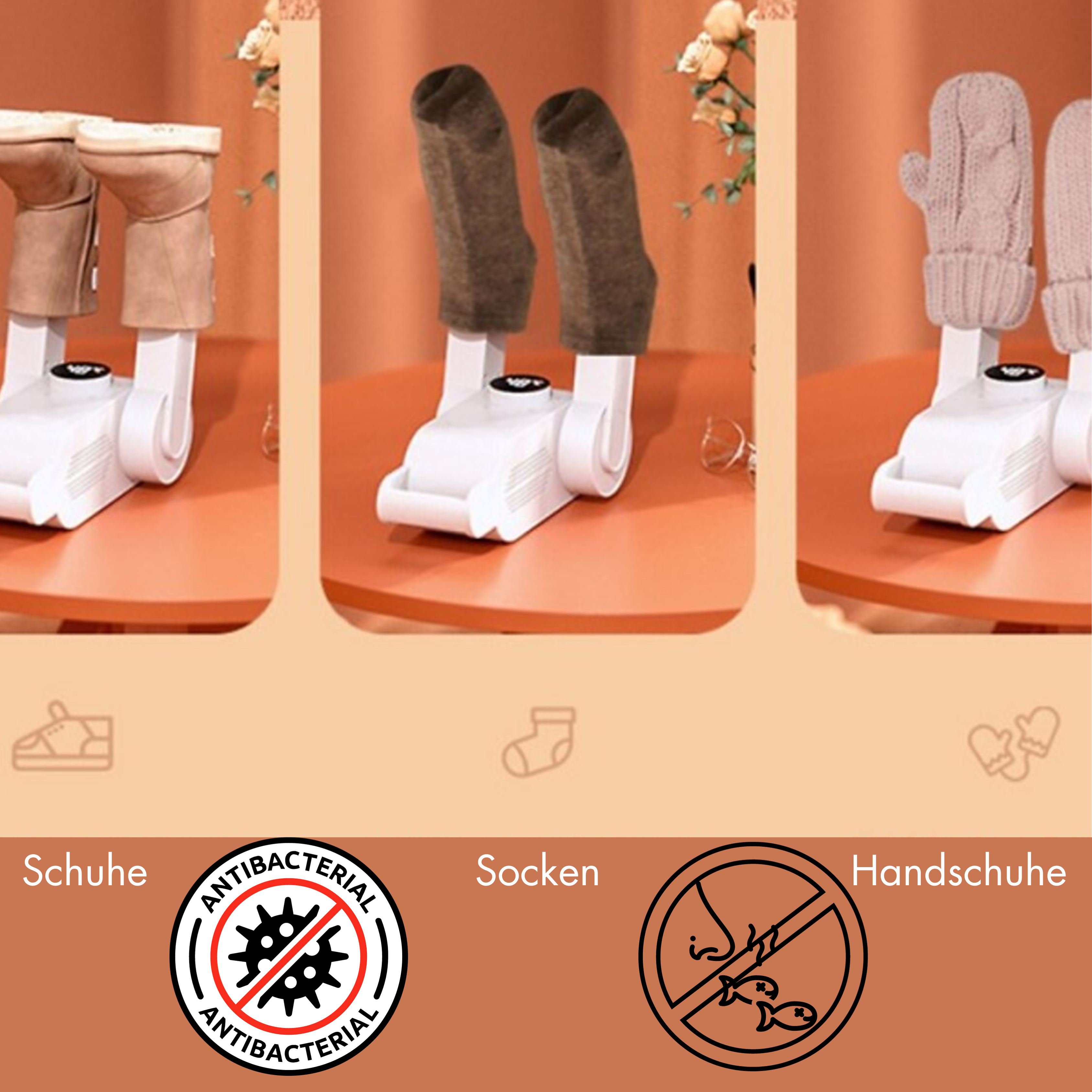 Schuh-Trockner mit Geruchsneutralisator und schneller Trocknung - Multifunktionaler Schuhtrockner