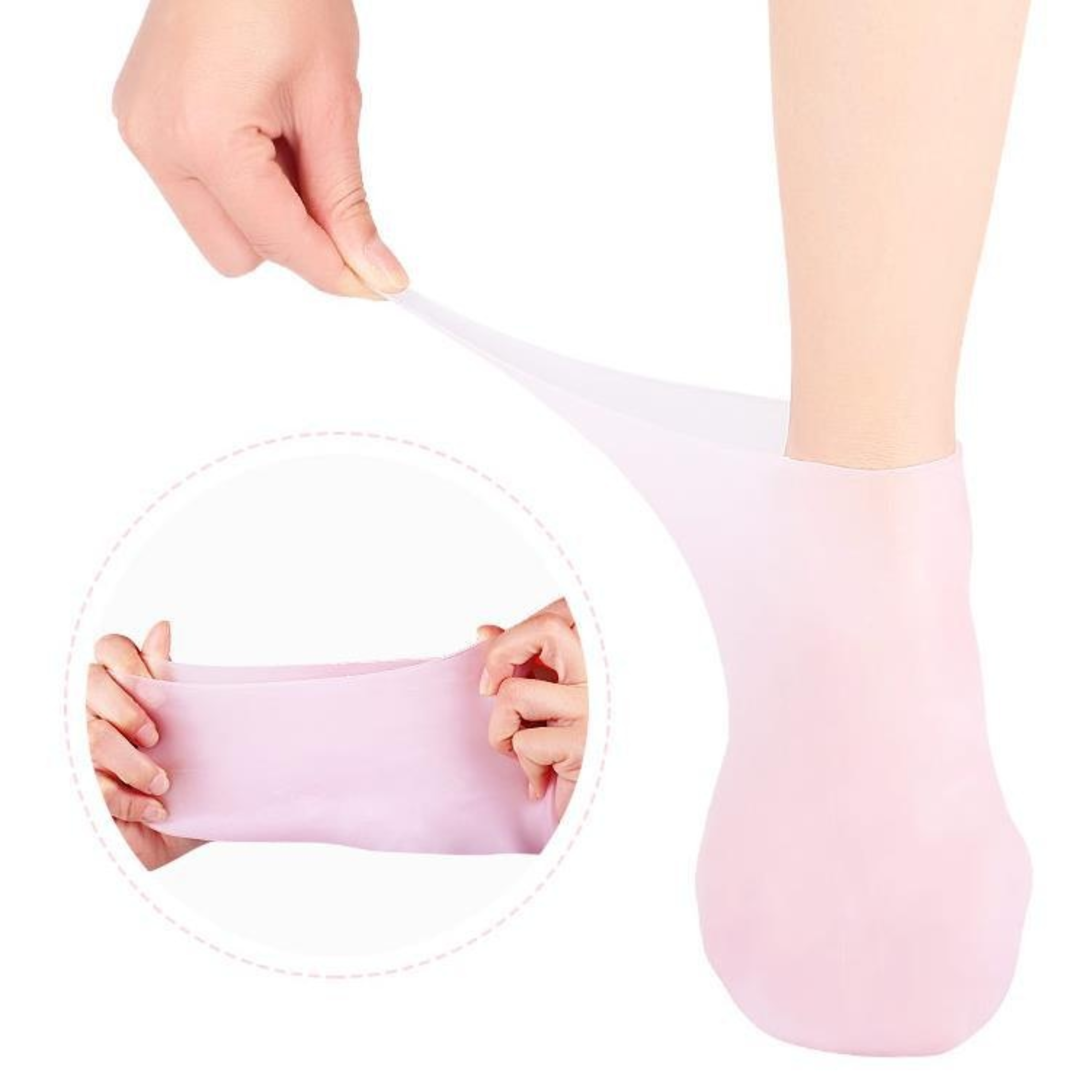 Silikon Gel Socken - Feuchtigkeitsspendende Anti-Riss Socken - Innen Silikon Socken