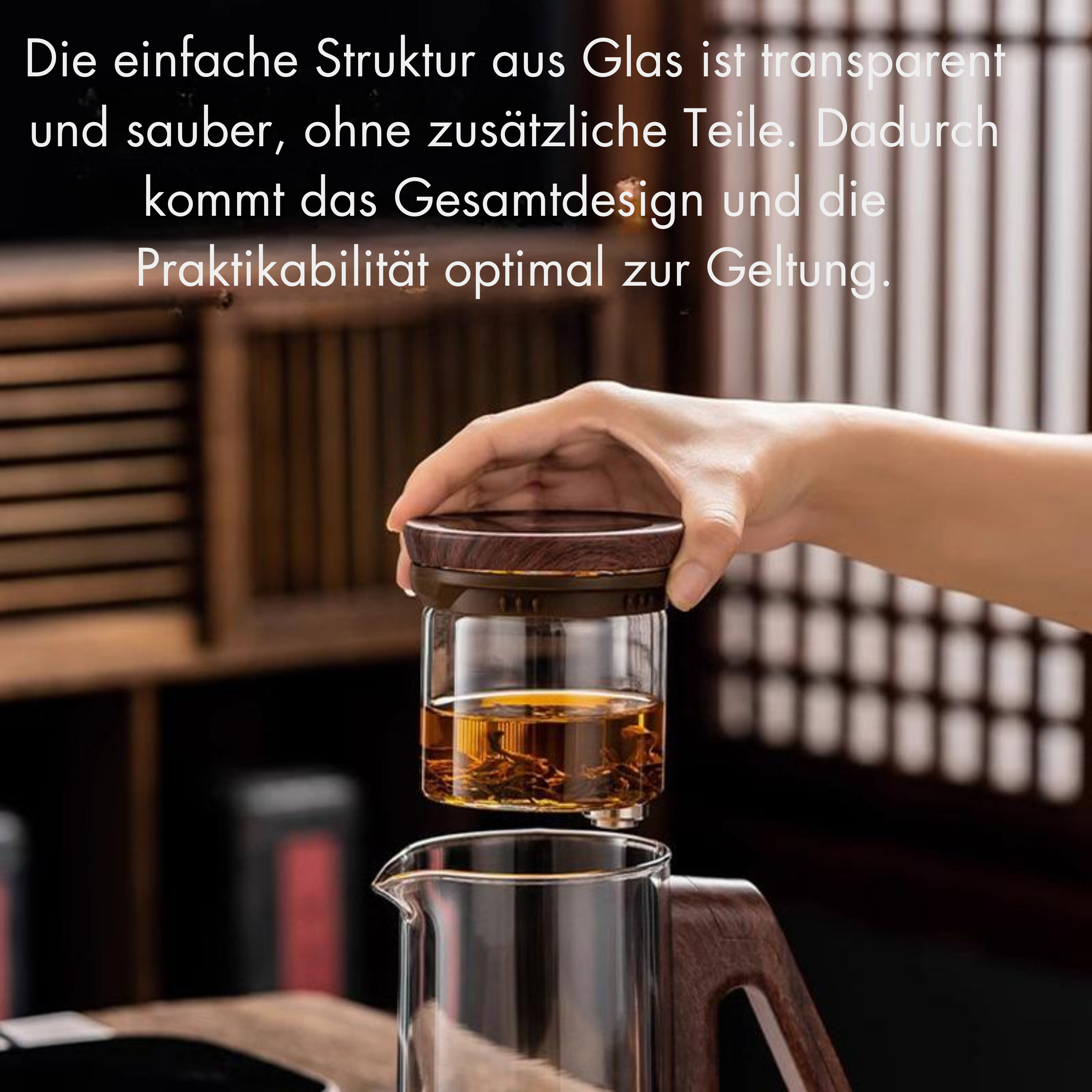 Elegante Teekanne- Teekanne mit magnetischem mechanismus - intelligentem Timer - Teekanne aus Glas - integrierter Filter