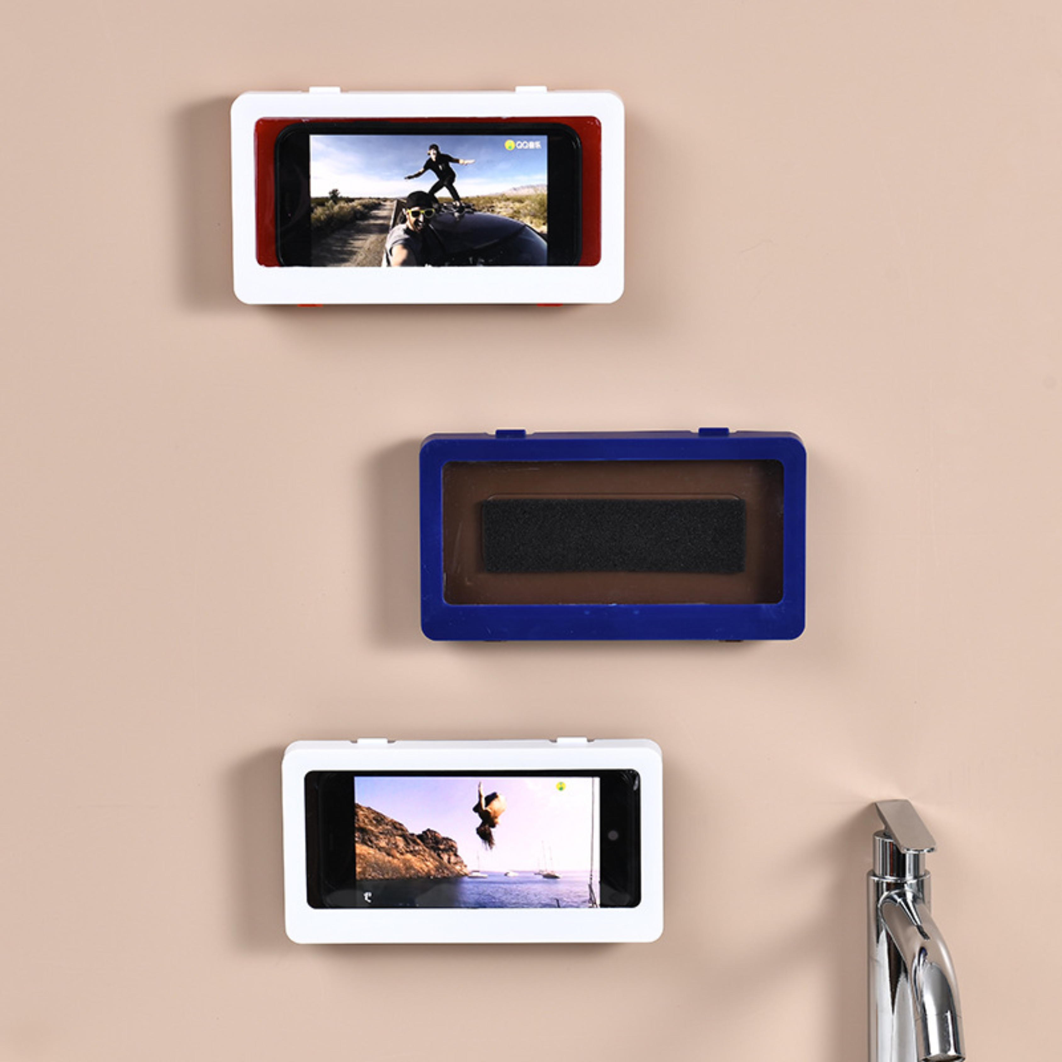 Freihändiges Fernsehen im Badezimmer - Wasserdichte Telefonhalterung