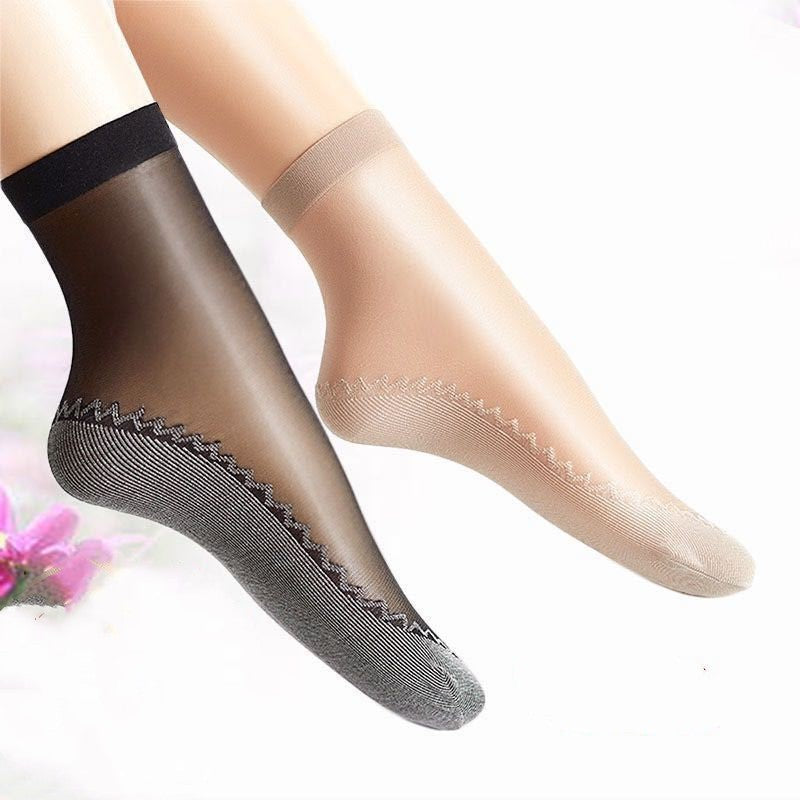Samtige Komfort-Socken mit dünner Baumwollbasis – Weich & Atmungsaktiv
