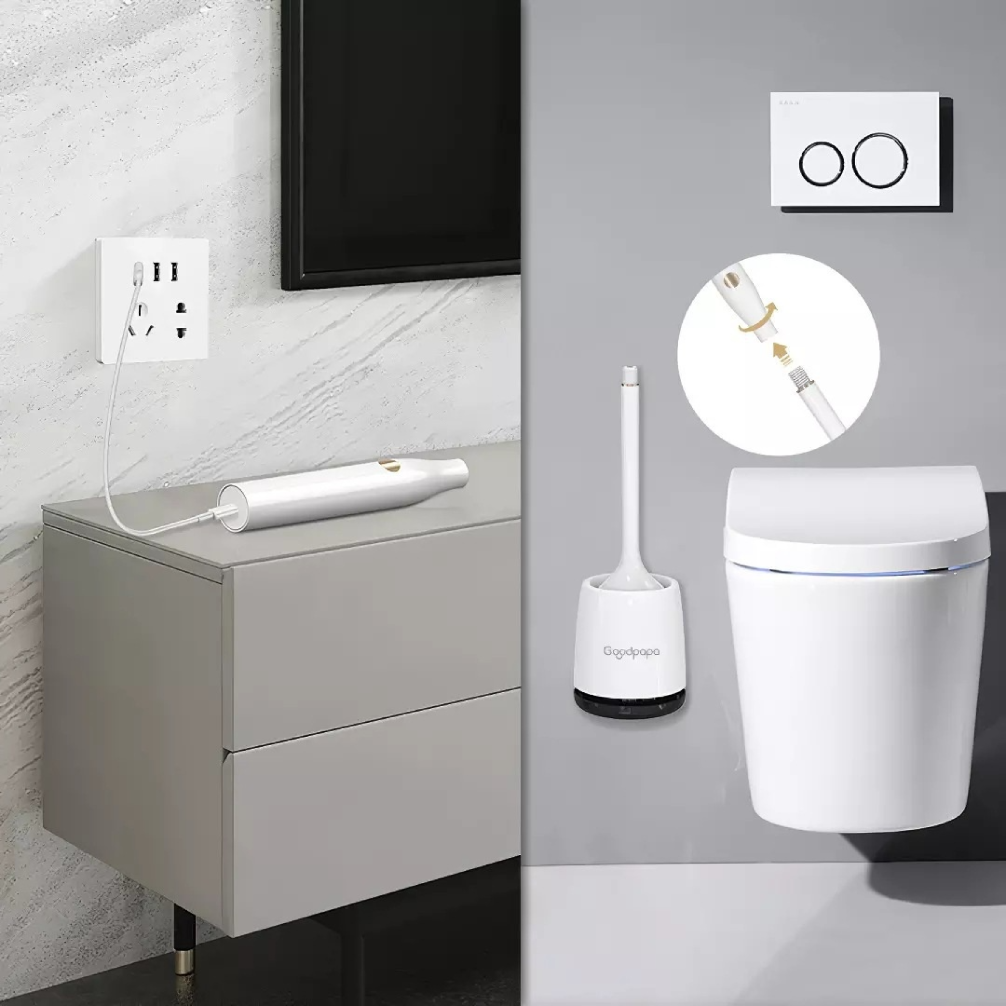 Elektrische Toilettenreinigungsbürste - Elektrische WC-Bürste